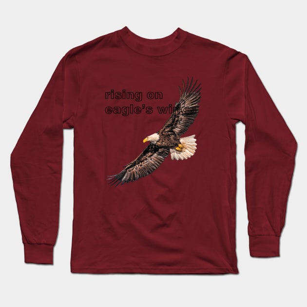 Rising on Eagle's Wings Long Sleeve T-Shirt by ucipasa